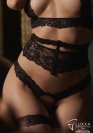 Luxxa BLUE RHINESTONE BARE THONG 2